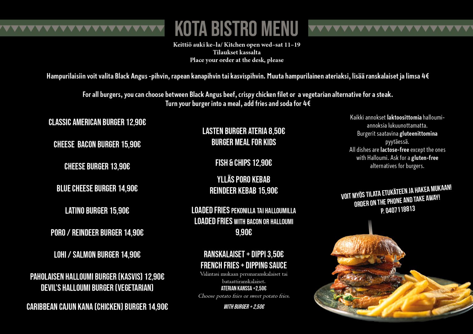 Kota Bistro menu 2026